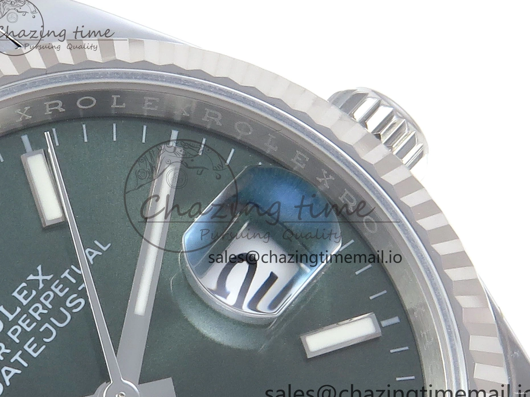 36 Jubilee Green DateJust Stick A3235 Edition Marker 126234 Bracelet Best EWEF on Dial 0126